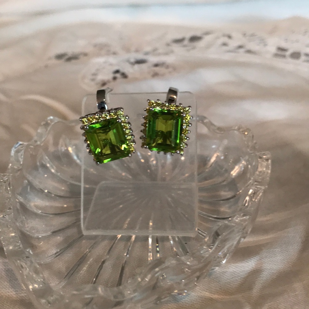 Peridot Topaz Earrings